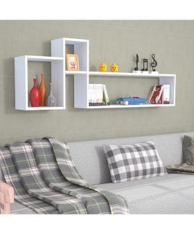 Kệ sách trang trí 2 - Gỗ MDF (DxRxC) 1550 x 200 x 550 mm